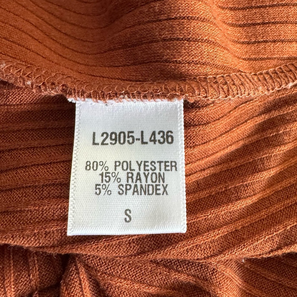 EARTHBOUND Orange Ribbed Crop Top - Picture 4 of 5